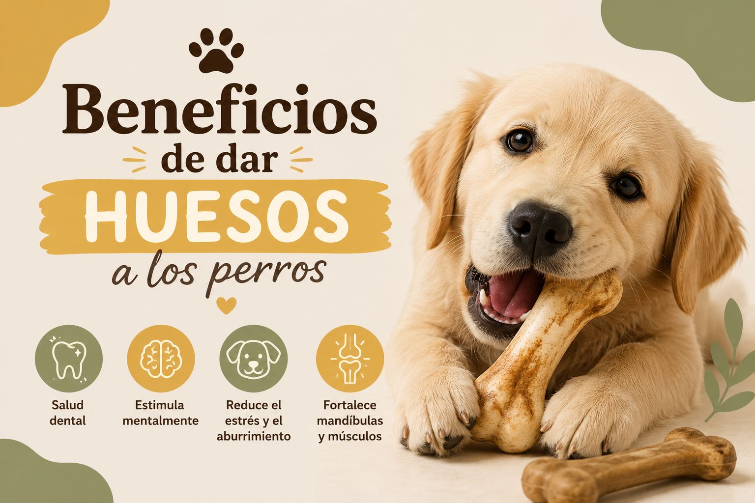 Beneficios de dar huesos a los perros