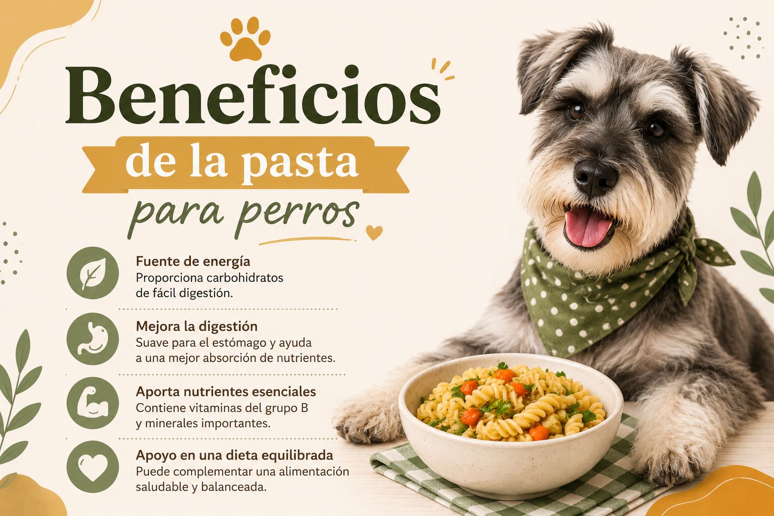Beneficios de la pasta para perros