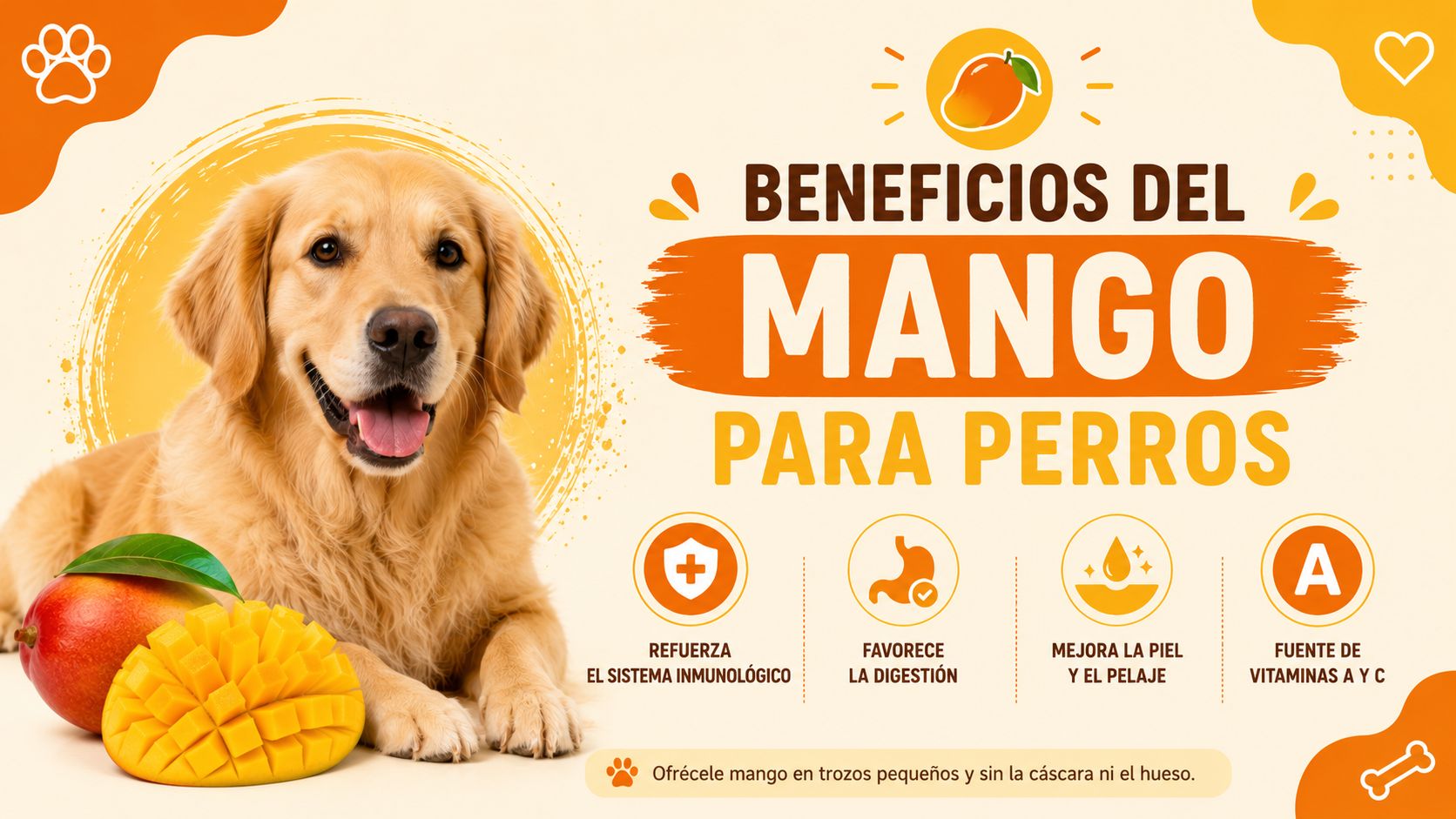 Beneficios del mango para perros