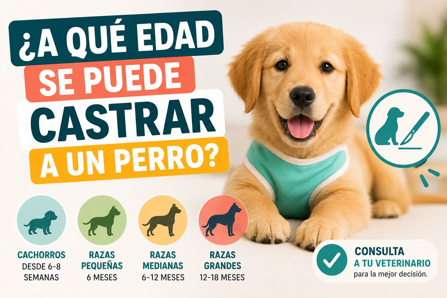 ¿A qué edad se puede castrar a un perro?