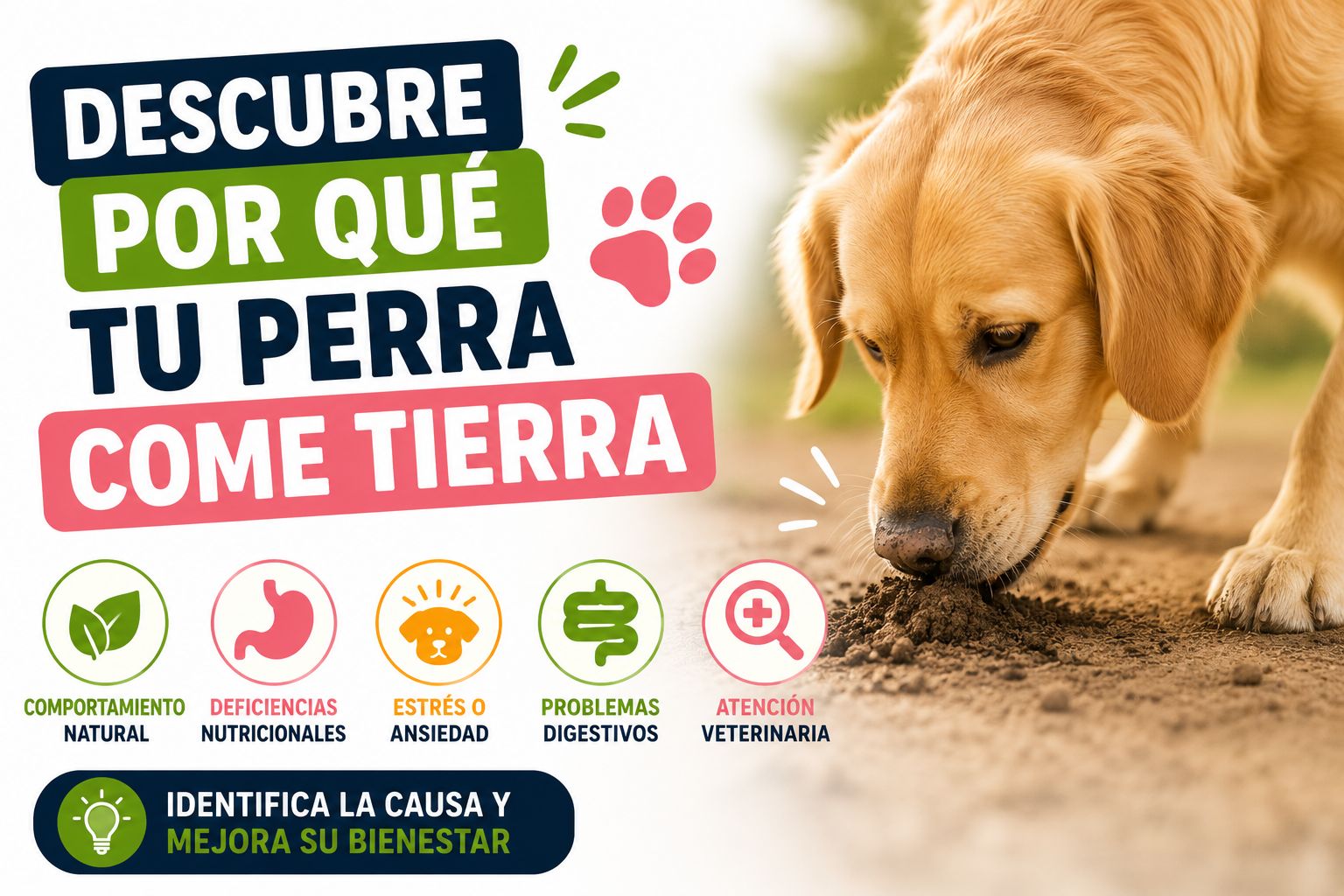 Descubre por qué tu perra come tierra