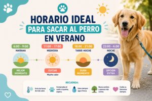 Horario ideal para sacar al perro en verano