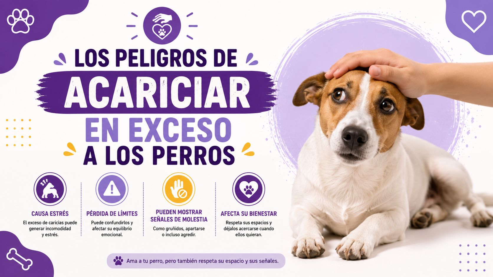 Los peligros de acariciar en exceso a los perros
