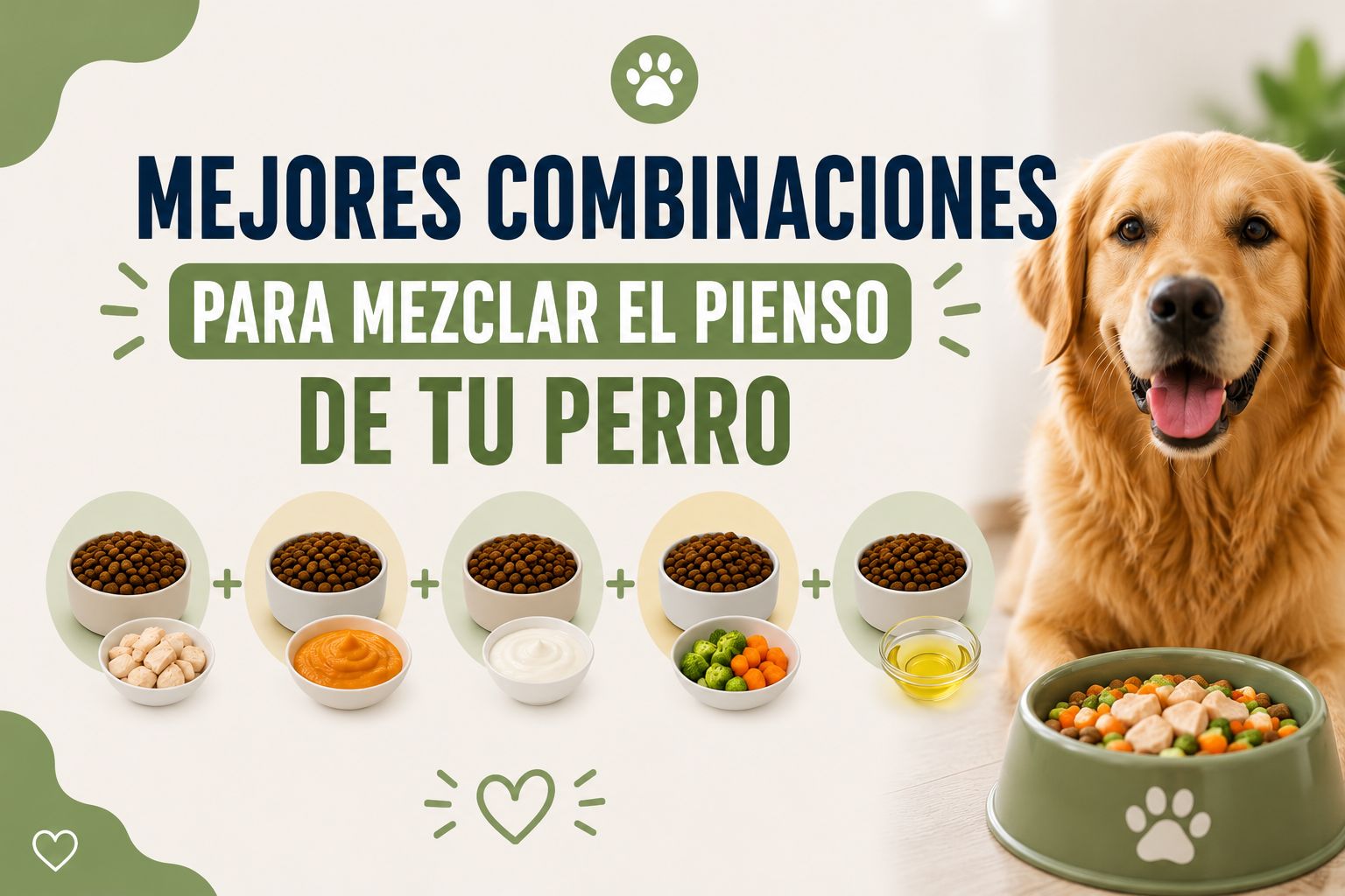 Mejores combinaciones para mezclar el pienso de mi perro