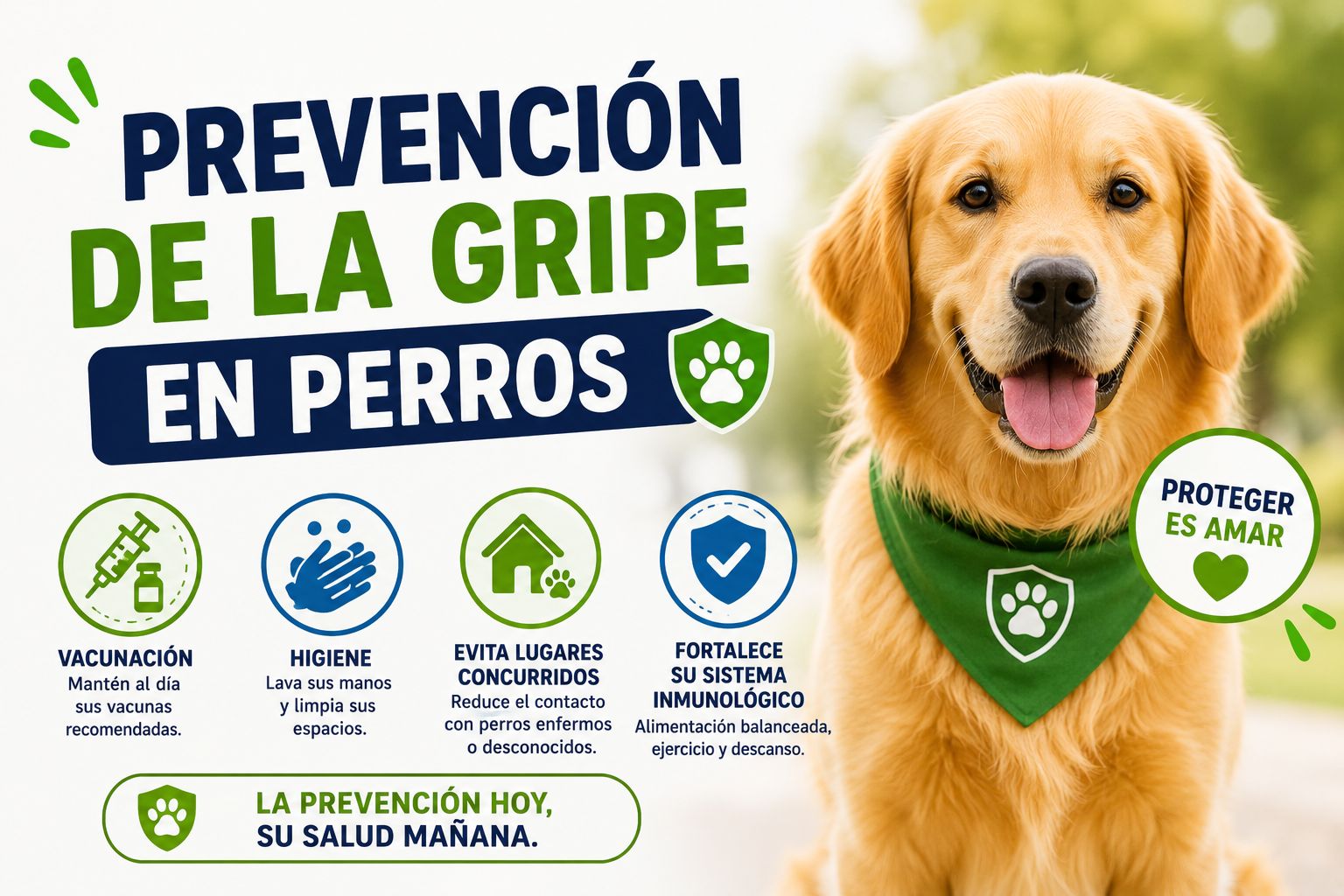 Prevención de la gripe en perros