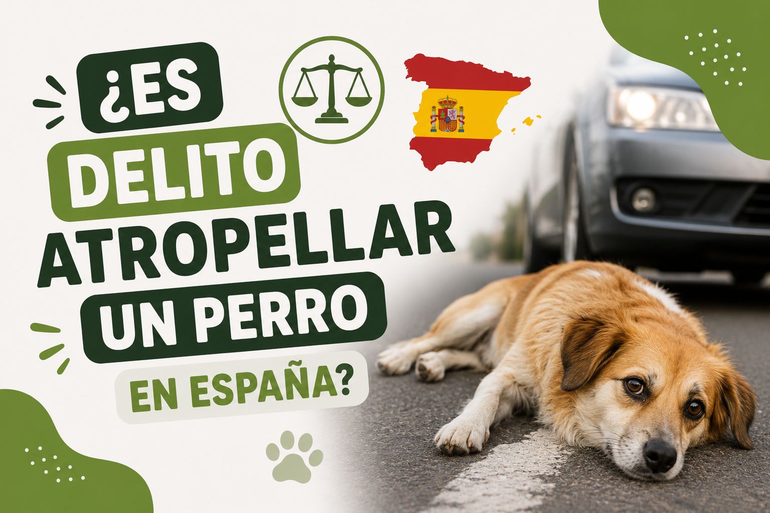 ¿Es delito atropellar un perro en España?