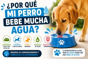 ¿Por qué mi perro bebe mucha agua?
