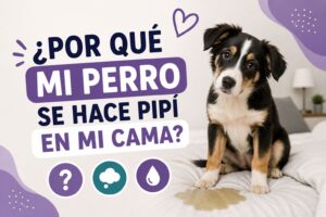 ¿Por qué mi perro se hace pipí en mi cama?