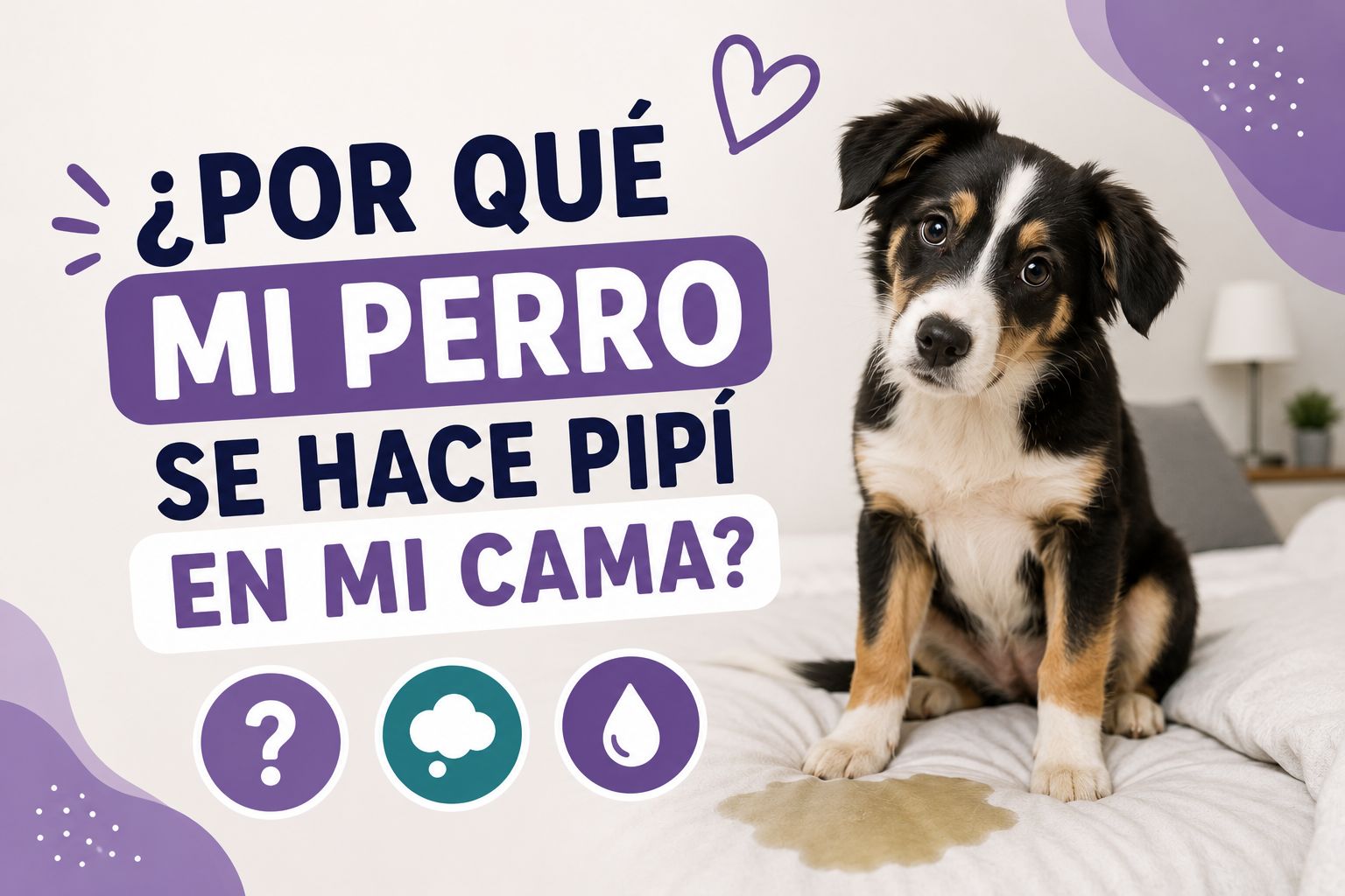 ¿Por qué mi perro se hace pipí en mi cama?
