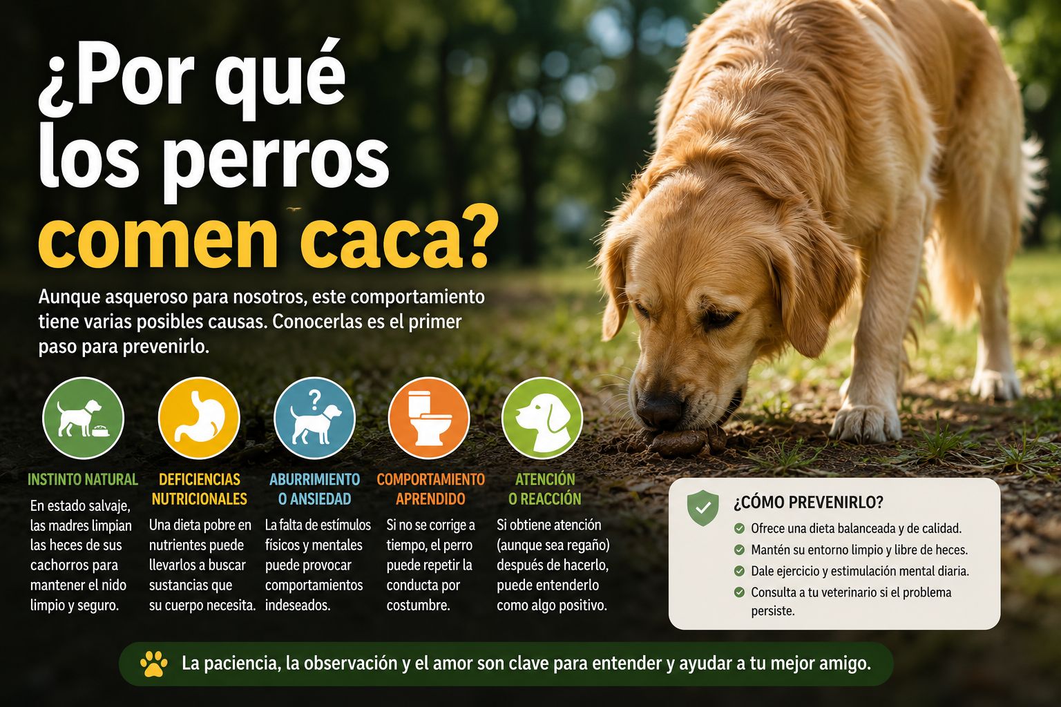 ¿Por qué los perros comen caca?