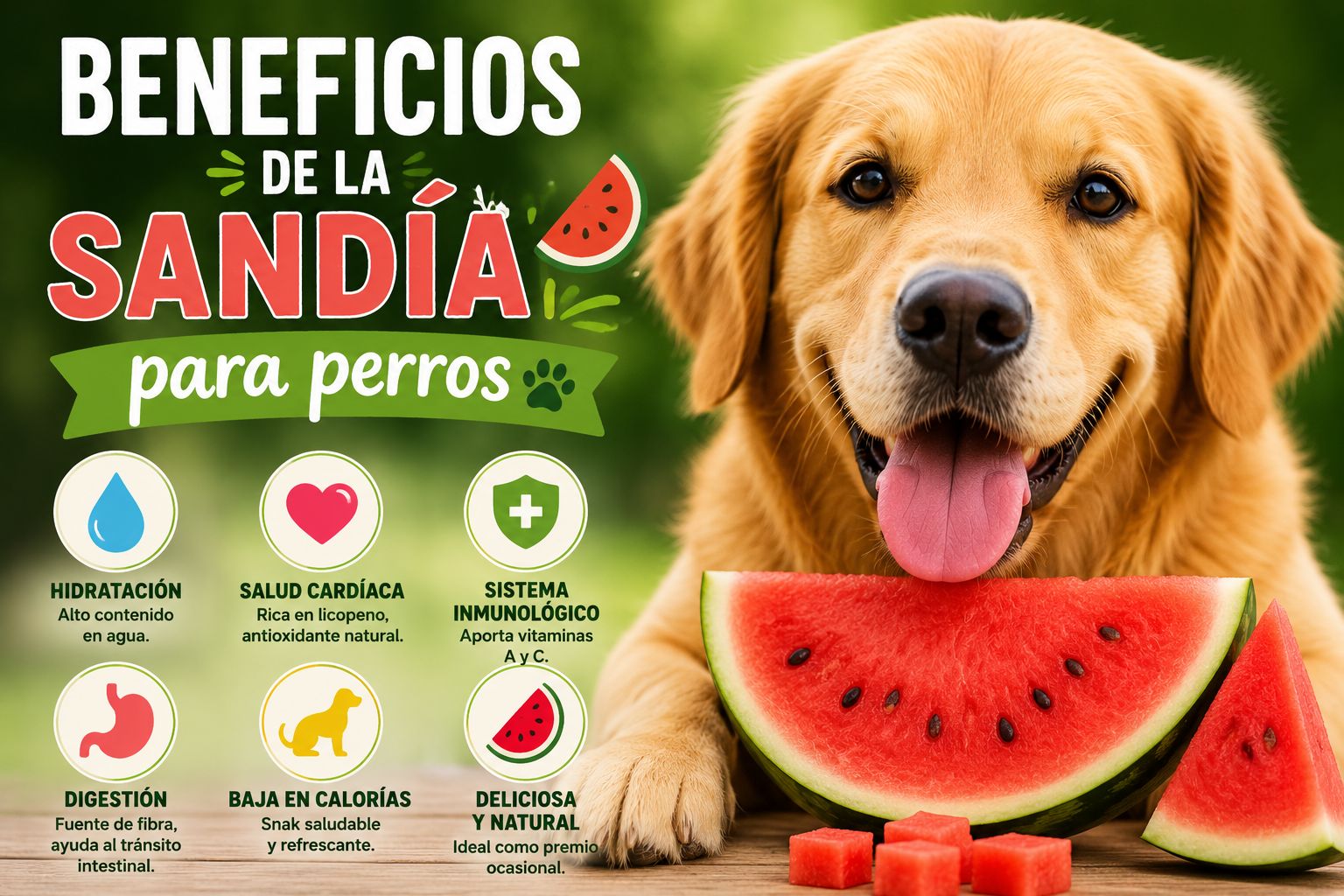 Beneficios de la sandía para perros