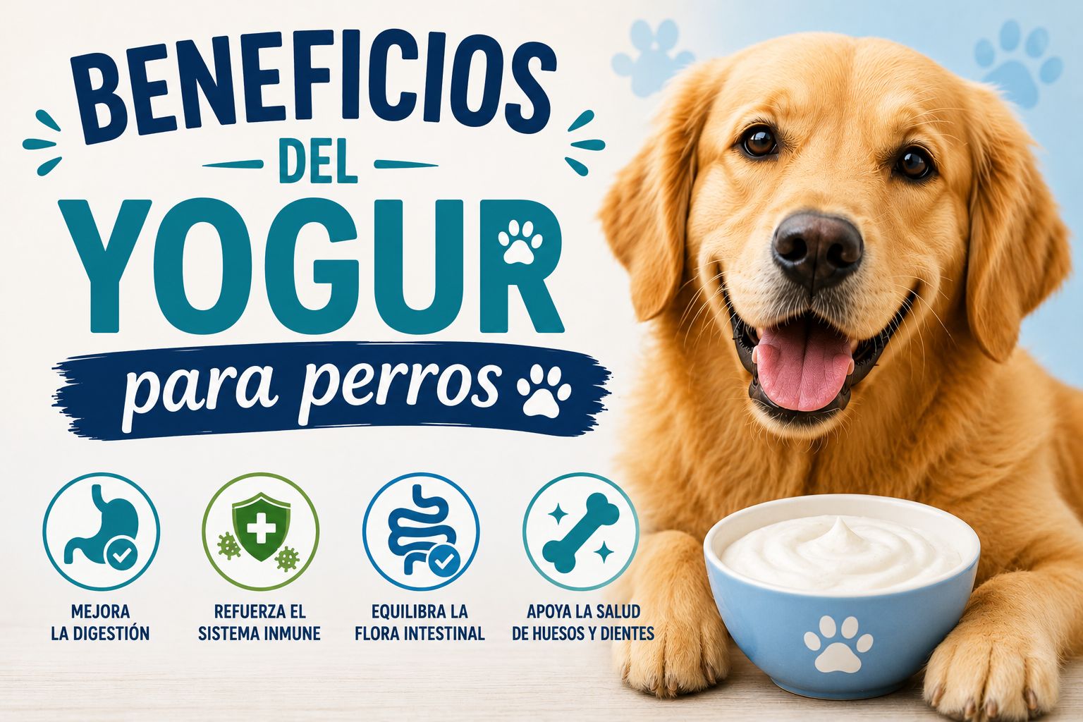 Beneficios del yogur para perros