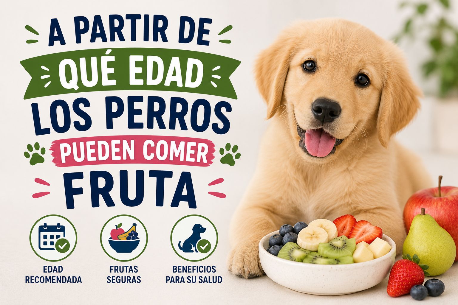 A partir de qué edad los perros pueden comer fruta