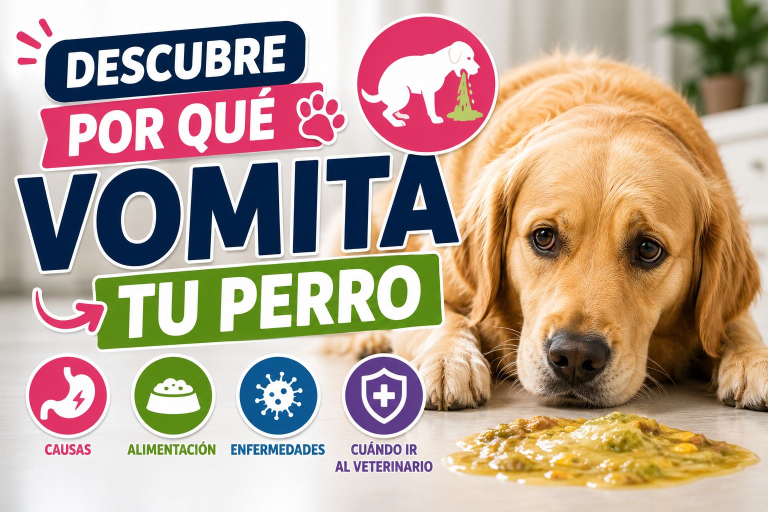 Descubre por qué vomita tu perro
