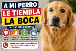 A mi perro le tiembla la boca