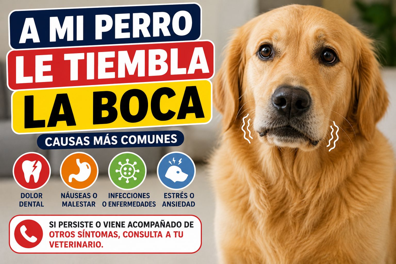 A mi perro le tiembla la boca