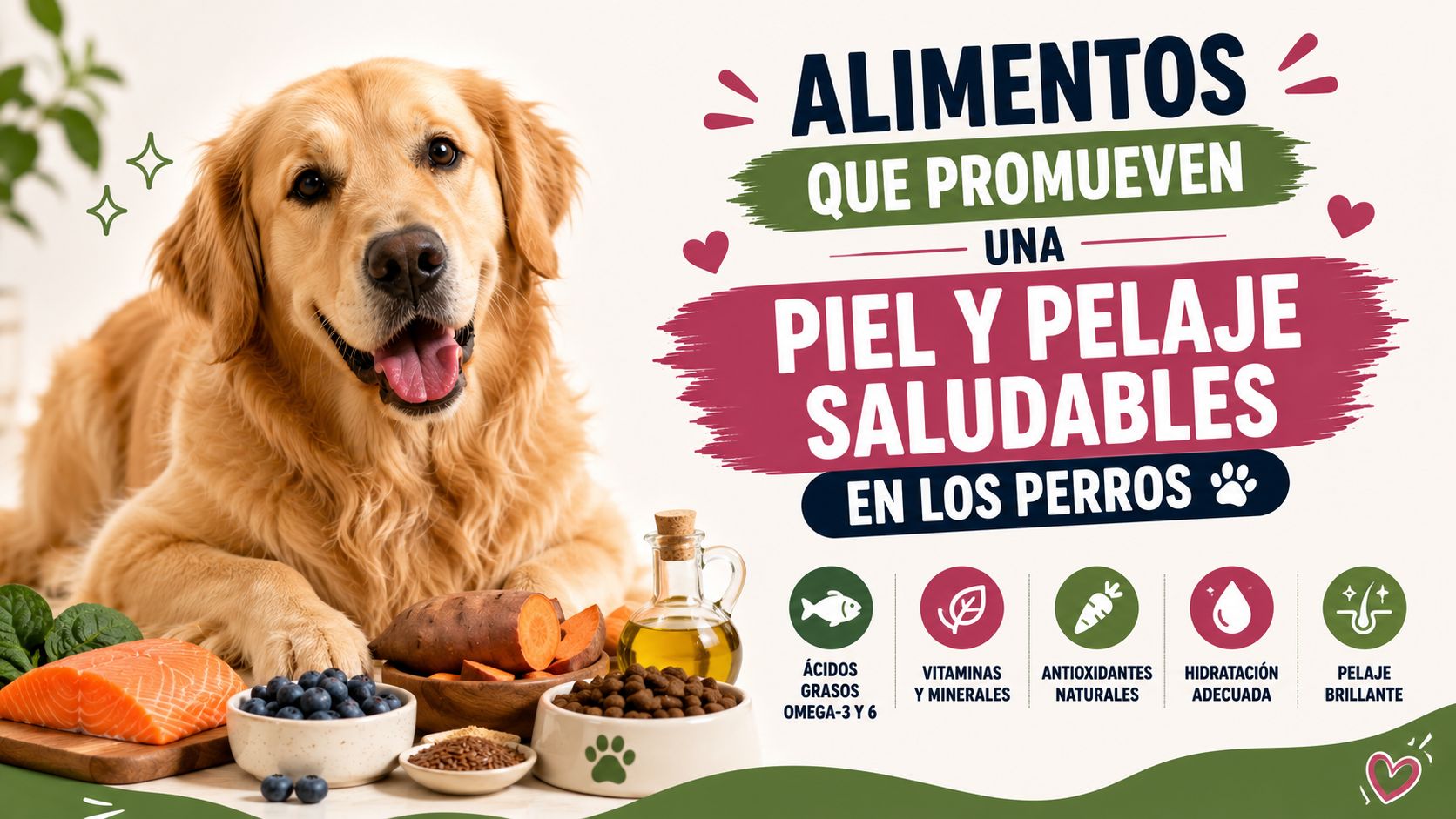 Alimentos que Promueven una Piel y Pelaje Saludables en los Perros