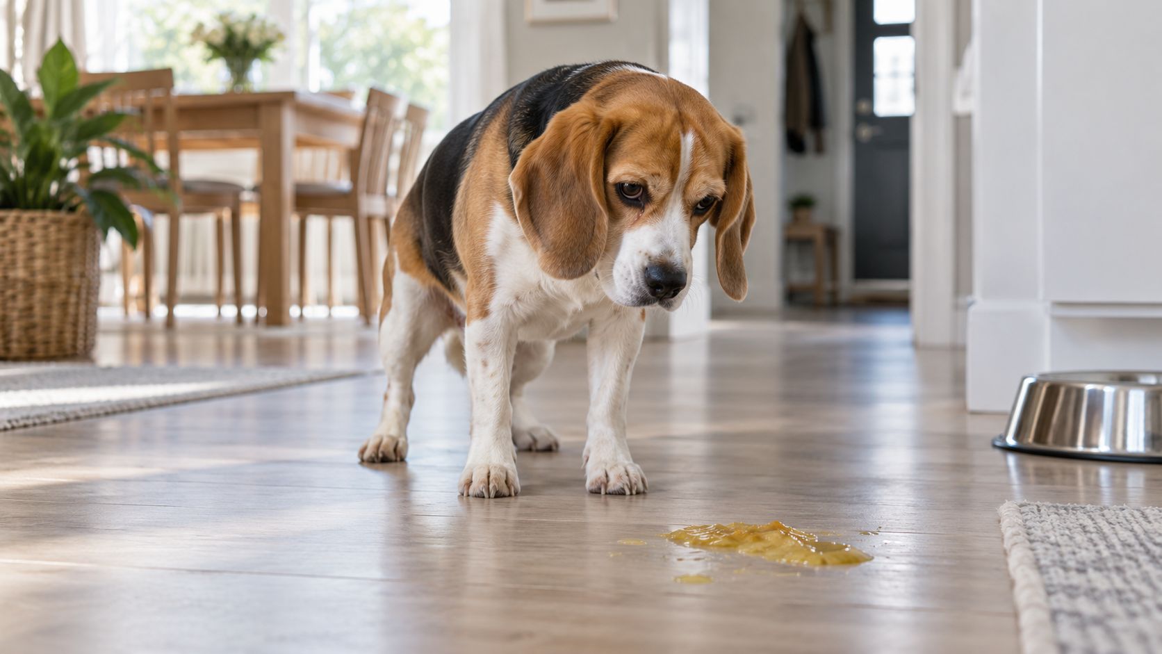 ¿Por qué mi perro vomita amarillo